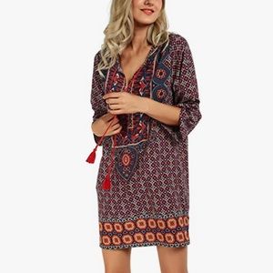 NWT Boho tie dress, bought as swim coverup. I double sized up for a flowy feel.